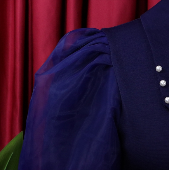 Fashion Blue midi Dress new size S, M avaliable Strech Material. - Picture 8 of 16